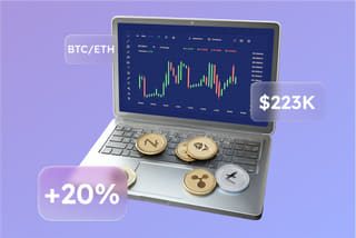Technology visualization of an AI-powered automated trading system featured on Flint Credholm